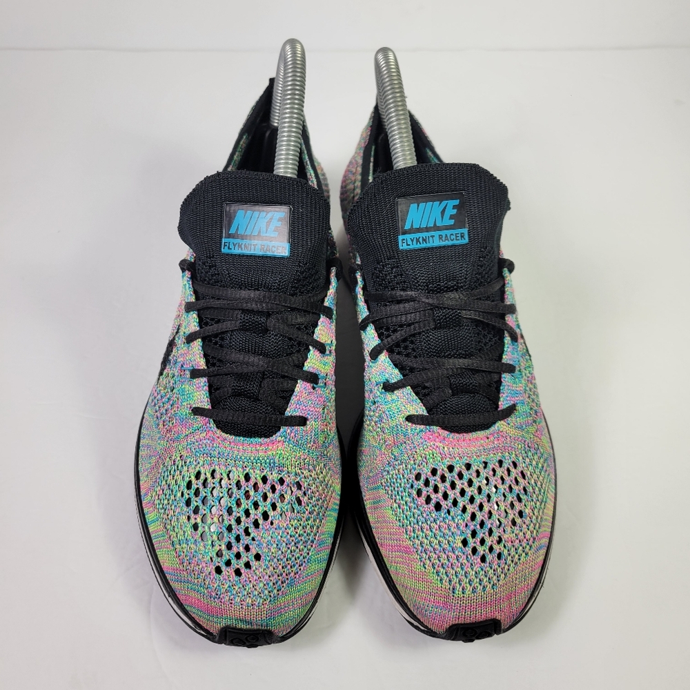 Nike Flyknit Racer Multi Color 2.0 Sneakers Men Sz 5.5/Wmns Sz 7 [526628-304] - Picture 3 of 9